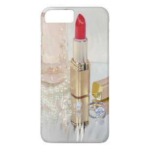 Capa Para iPhone Da Case-Mate batom vermelho e joias no espelho