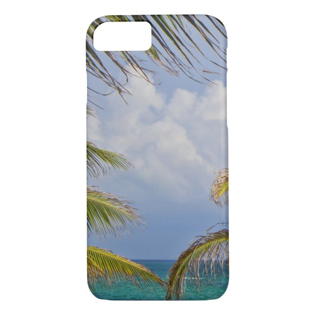 Capa Para iPhone, Case-Mate Beach Palm enquadrado (Verso)