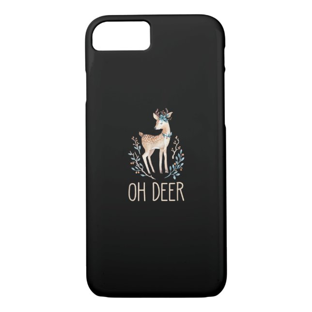 Capa Para iPhone, Case-Mate Beautiful Funny Deer Oh Deer Modern Design  (Verso)