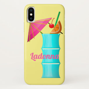 Capa Para iPhone Da Case-Mate Bebida tropical cocktail havaiano, amarelo-rosa