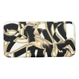 Capa iPhone 8/ 7 Beige destruído e sucata ou fita preta em relevo