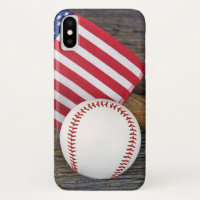 beisebol com bandeira americana