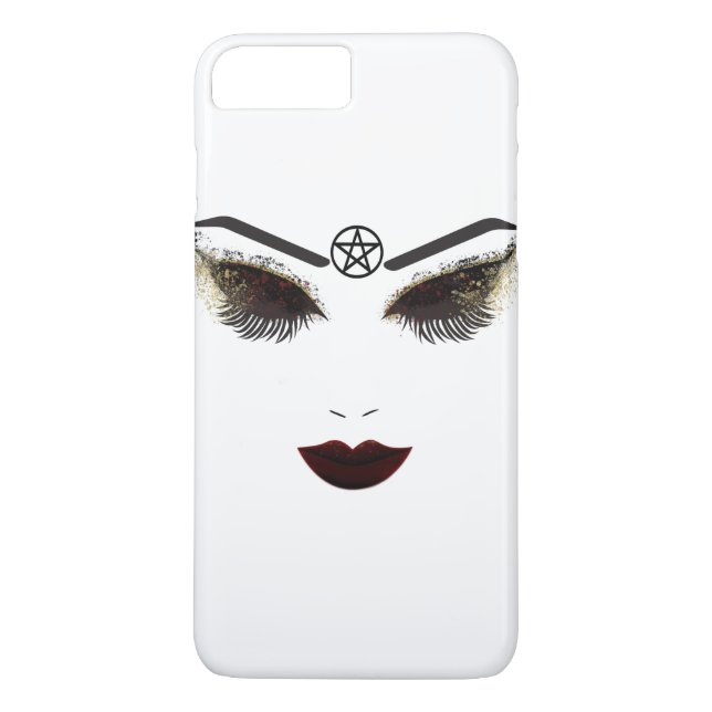 Capa Para iPhone, Case-Mate Bela Pentáculo Rosto Cílios & Maquiagem Lábios Esc (Verso)