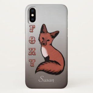 Capa Para iPhone X Bela Raposa Vermelha Nome