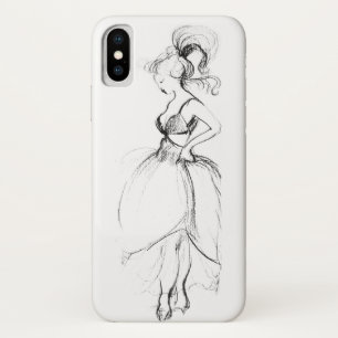 CAPA PARA iPhone X  BELEZA NO VESTIDO BRANCO
