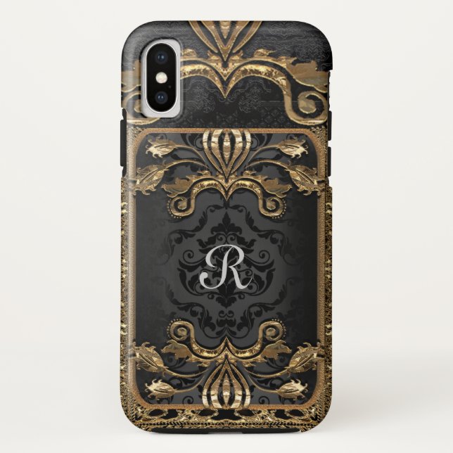 Capa Para iPhone, Case-Mate Bella Elegant Boho Gótico Quic Monograma (Verso)