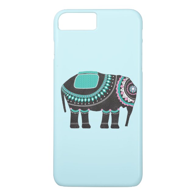 Capa Para iPhone, Case-Mate Belo Elefante Ornamentado Negro, Legal, Único (Verso)