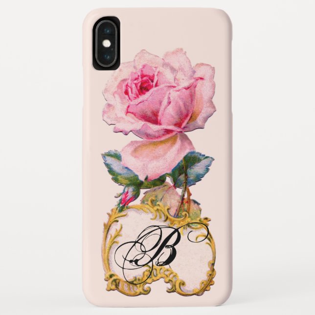 CAPA PARA iPhone, Case-Mate  BELO MONOGRAMA DE ROSE DE PINCO (Verso)