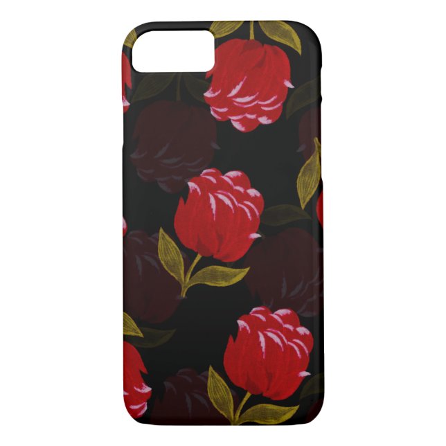 Capa Para iPhone, Case-Mate Belo padrão de bordados de rosas translúcidos (Verso)