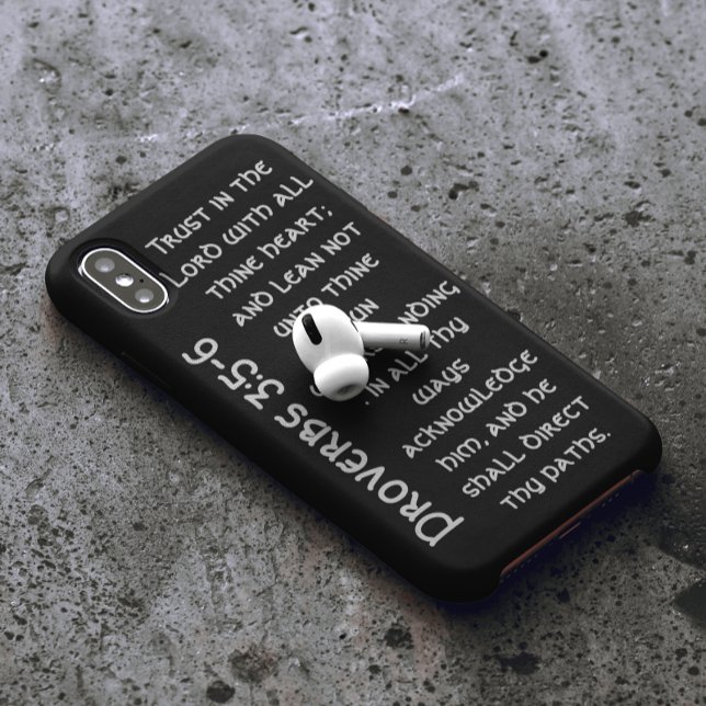 Capa Para iPhone, Case-Mate Bíblia dos Proverbs Pretos Modernos Verso (Criador carregado)