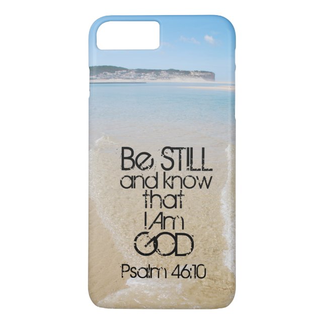 Capa Para iPhone, Case-Mate Bíblia Verso Esteja E Saiba Que Sou Deus, Oceano (Verso)