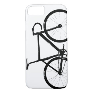 Capa iPhone 8/ 7 Bicicleta da trilha - preto no branco
