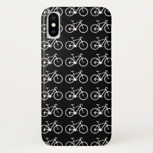 Capa Para iPhone X Bicicletas brancas e pretas com padrões