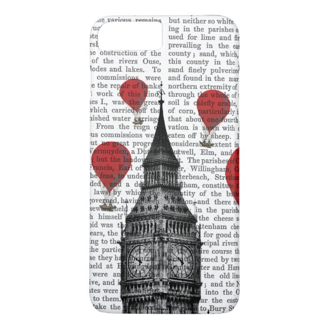 Capa Para iPhone, Case-Mate Big Ben e Red Hot Air Balloons (Verso)
