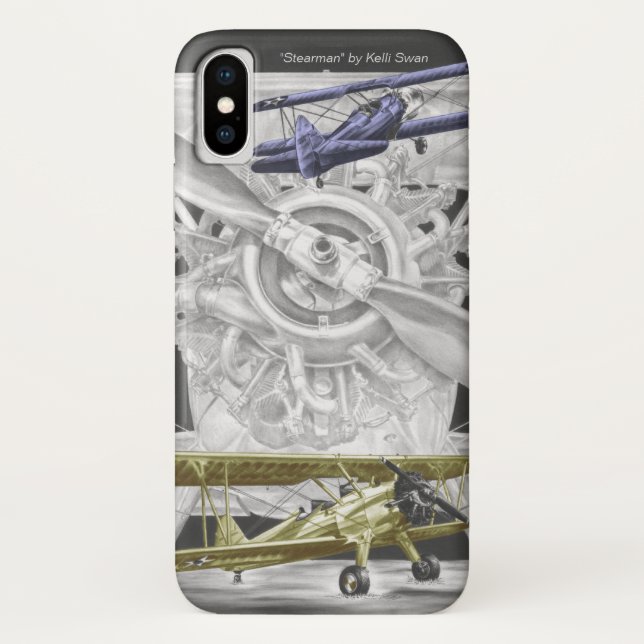 Capa Para iPhone, Case-Mate Biplano Stearman (Verso)
