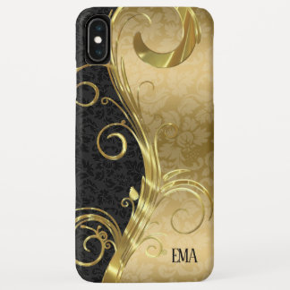 Capa Para iPhone Da Case-Mate Black Dourado Damask Dourado Swirls