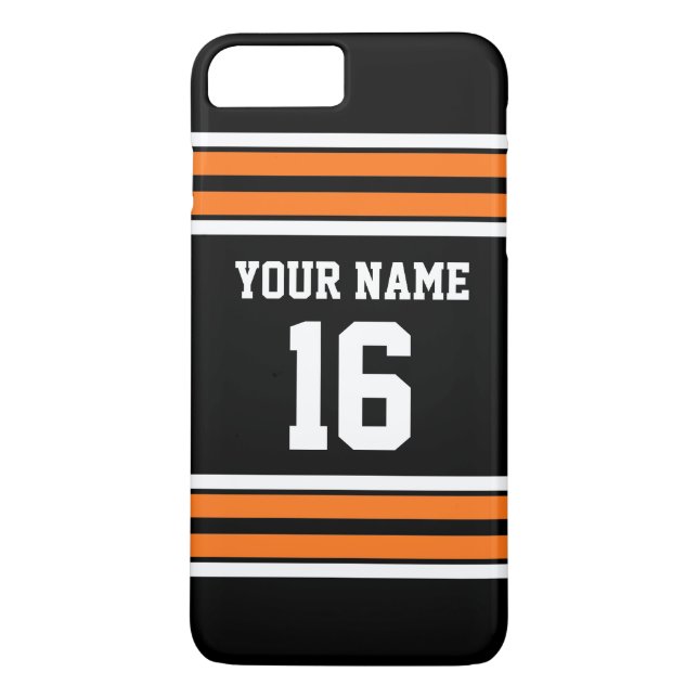 Capa Para iPhone, Case-Mate Black Pumpkn Orange Team Jersey Nome do Número Per (Verso)