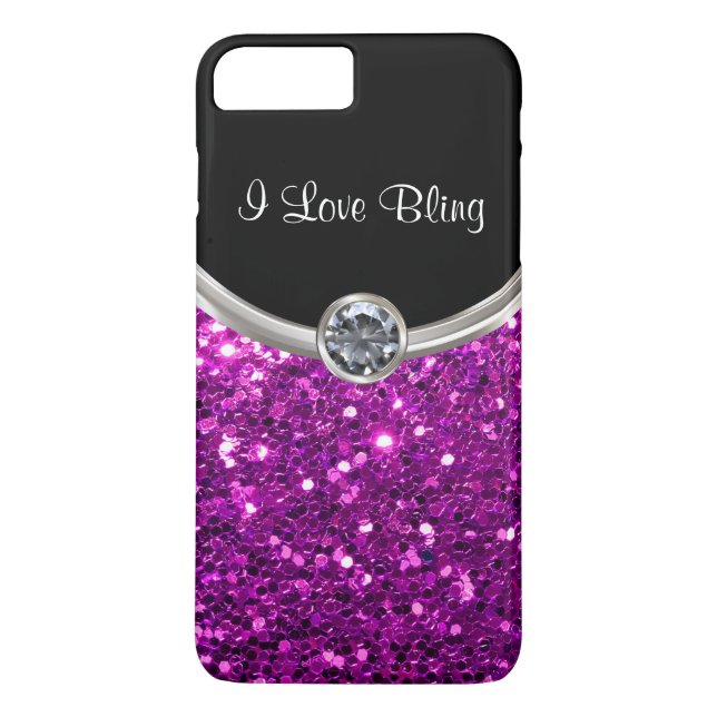 Capa Para iPhone, Case-Mate Bling à moda roxo (Verso)