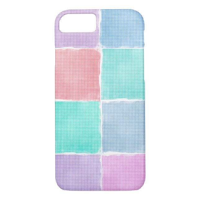 Capa Para iPhone, Case-Mate blocos de gingham (Verso)