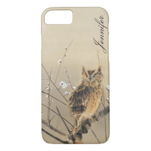 Capa iPhone 8/ 7 Blossomas de ameixa de ameixa antiga personalizada