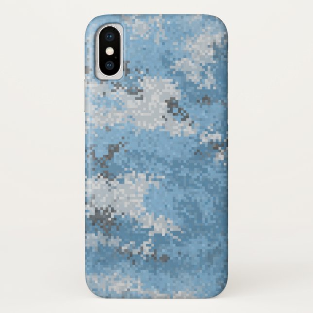 Capa Para iPhone, Case-Mate Blue Digi Camo (Verso)