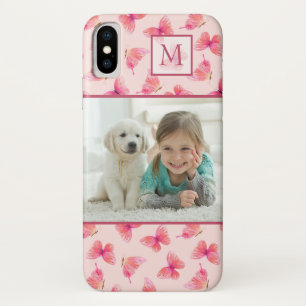 Capa Para iPhone Da Case-Mate Blush Watercolor Butterfly Monograma Foto