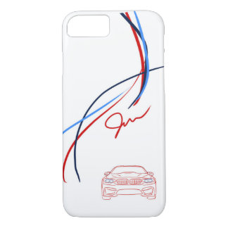 Capa iPhone 8/ 7 BMW M4 listra a caixa do branco do iPhone 7