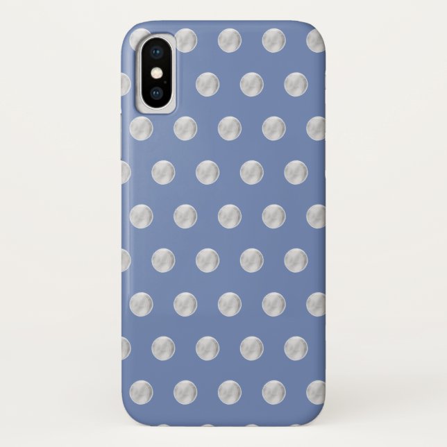 Capa Para iPhone, Case-Mate Boas bolinhas de prata (Verso)