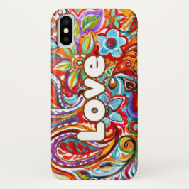 Capa Para iPhone X Boho Love