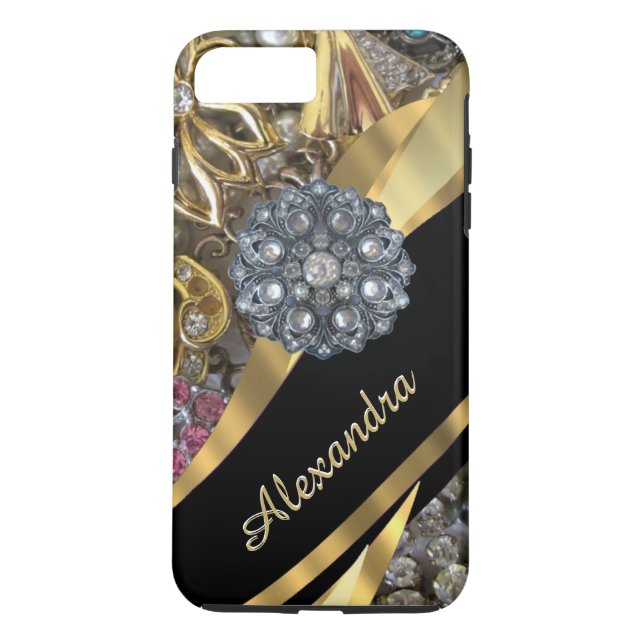 Capa Para iPhone, Case-Mate Bola de rotinas elegante de ouro personalizada (Verso)