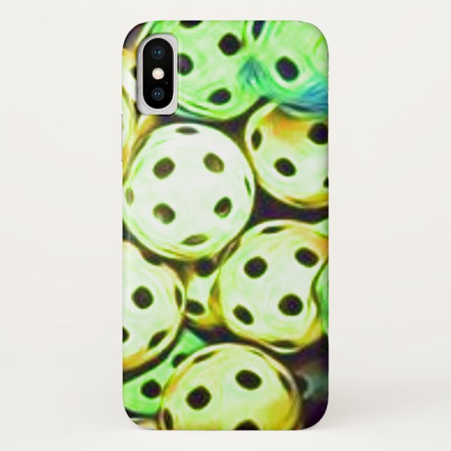 Capa Para iPhone, Case-Mate Bolas Amarelas e Verdes do Sonho do Pickleball (Verso)