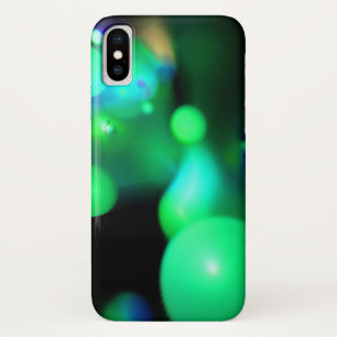 CAPA PARA iPhone DA Case-Mate BOLHAS FRACTAIS VERDES AZUIS TEAIS EM PRETO
