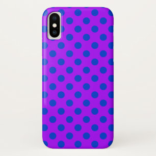 Capa Para iPhone Da Case-Mate Bolinhas azuis em roxo