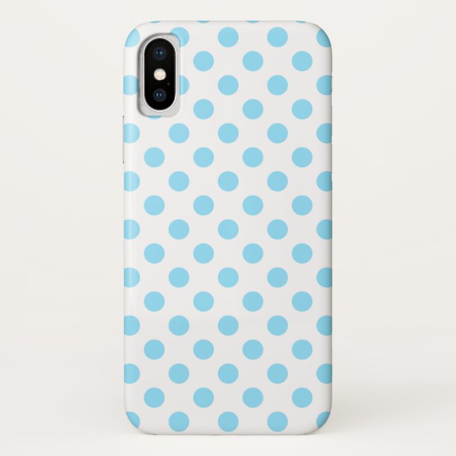 Capa Para iPhone, Case-Mate Bolinhas brancas e azuis (Verso)