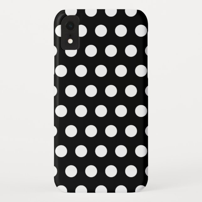Capa Para iPhone, Case-Mate Bolinhas brancas e pretas (Verso)