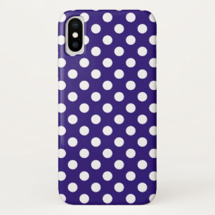 Capa Para iPhone Da Case-Mate Bolinhas brancas em azul escuro