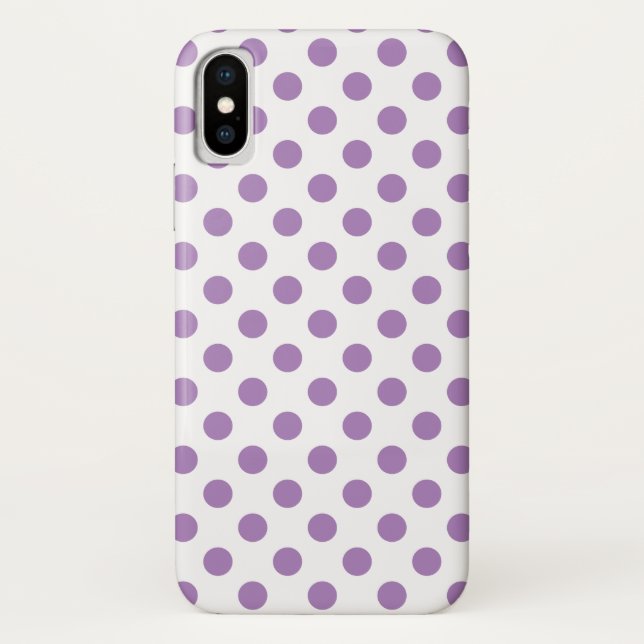 Capa Para iPhone, Case-Mate bolinhas de lavanda em branco (Verso)