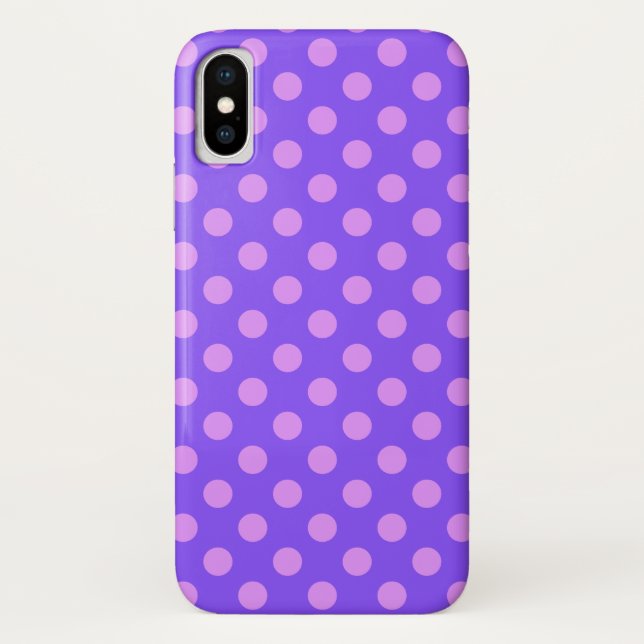 Capa Para iPhone, Case-Mate Bolinhas de Lilac na periwinkle (Verso)
