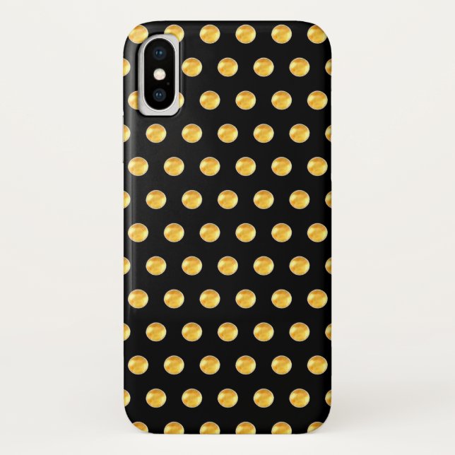 Capa Para iPhone, Case-Mate Bolinhas de ouro elegantes (Verso)