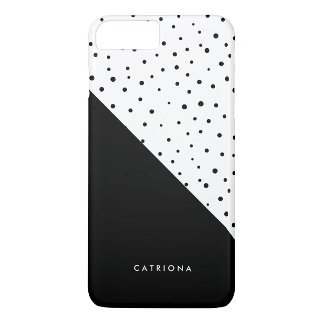 Capa Para iPhone, Case-Mate Bolinhas Pretas e Brancas - Abtrato Personalizado (Verso)