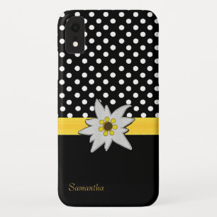 Capa Para iPhone Da Case-Mate Bolinhas Pretas e Brancas e Edelweiss