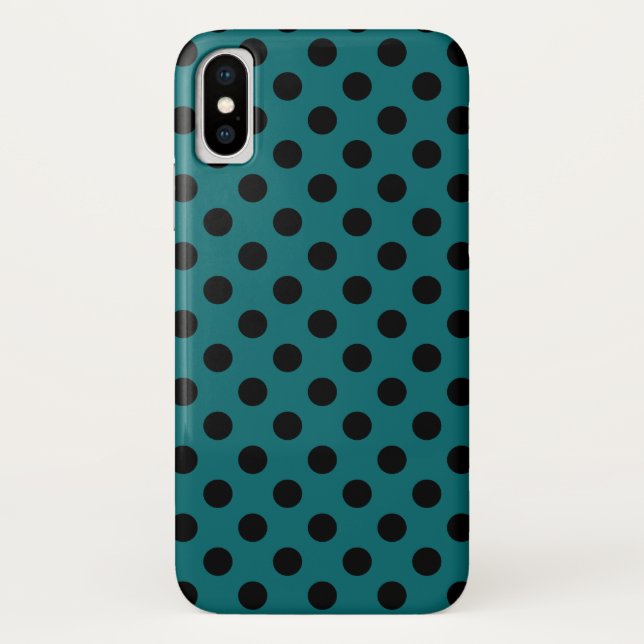 Capa Para iPhone, Case-Mate Bolinhas pretas em pó (Verso)