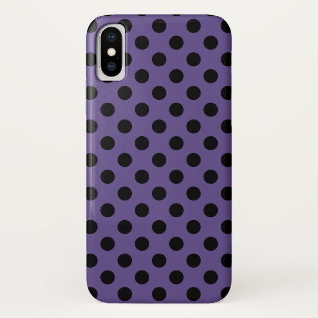 Capa Para iPhone, Case-Mate Bolinhas pretas no ultravioleta (Verso)