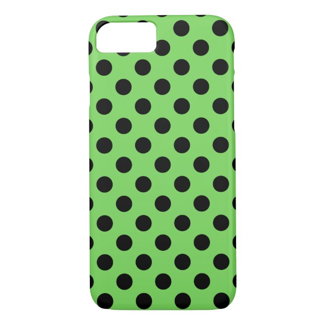 Capa Para iPhone, Case-Mate Bolinhas pretas no verde limão (Verso)