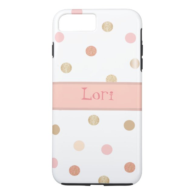 Capa Para iPhone, Case-Mate Bolinhas Rosa e Pêssego (Verso)