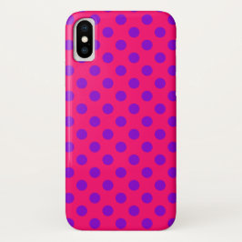 Capa Para iPhone X Bolinhas roxas no cerco