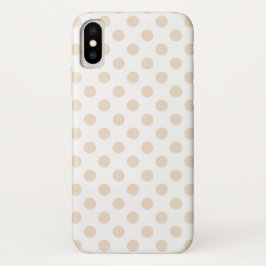 Capa Para iPhone X Bolinhas Tan