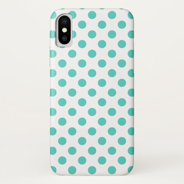 Capa Para iPhone, Case-Mate Bolinhas turquesas (Verso)