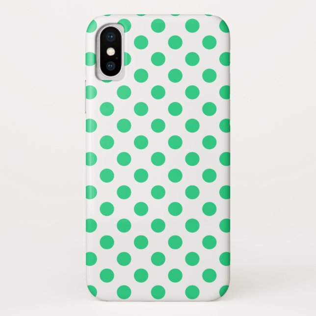 Capa Para iPhone, Case-Mate Bolinhas verdes e brancas (Verso)