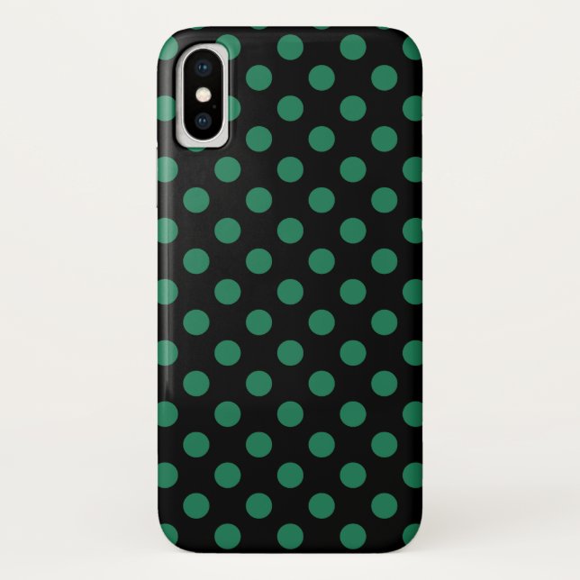 Capa Para iPhone, Case-Mate Bolinhas verdes e pretas (Verso)